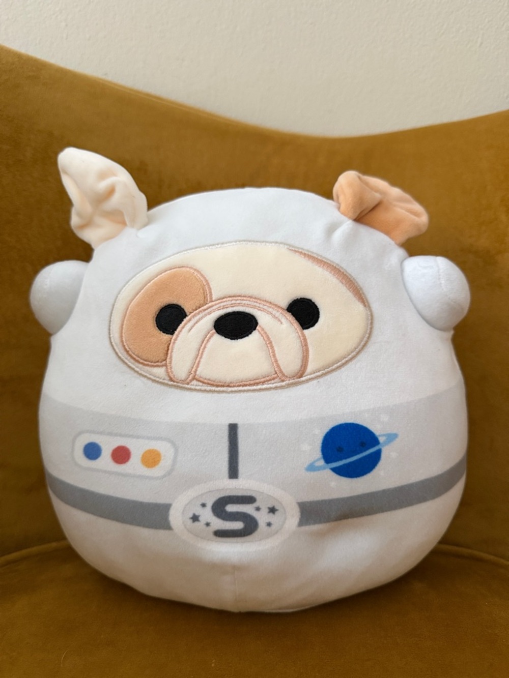 Squishmallow Cute Astronaut Pup Plush - White & Tan